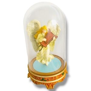 MR. CHRISTMAS MUSICAL DELUXE DOME ANGEL!! Wind Up Decor